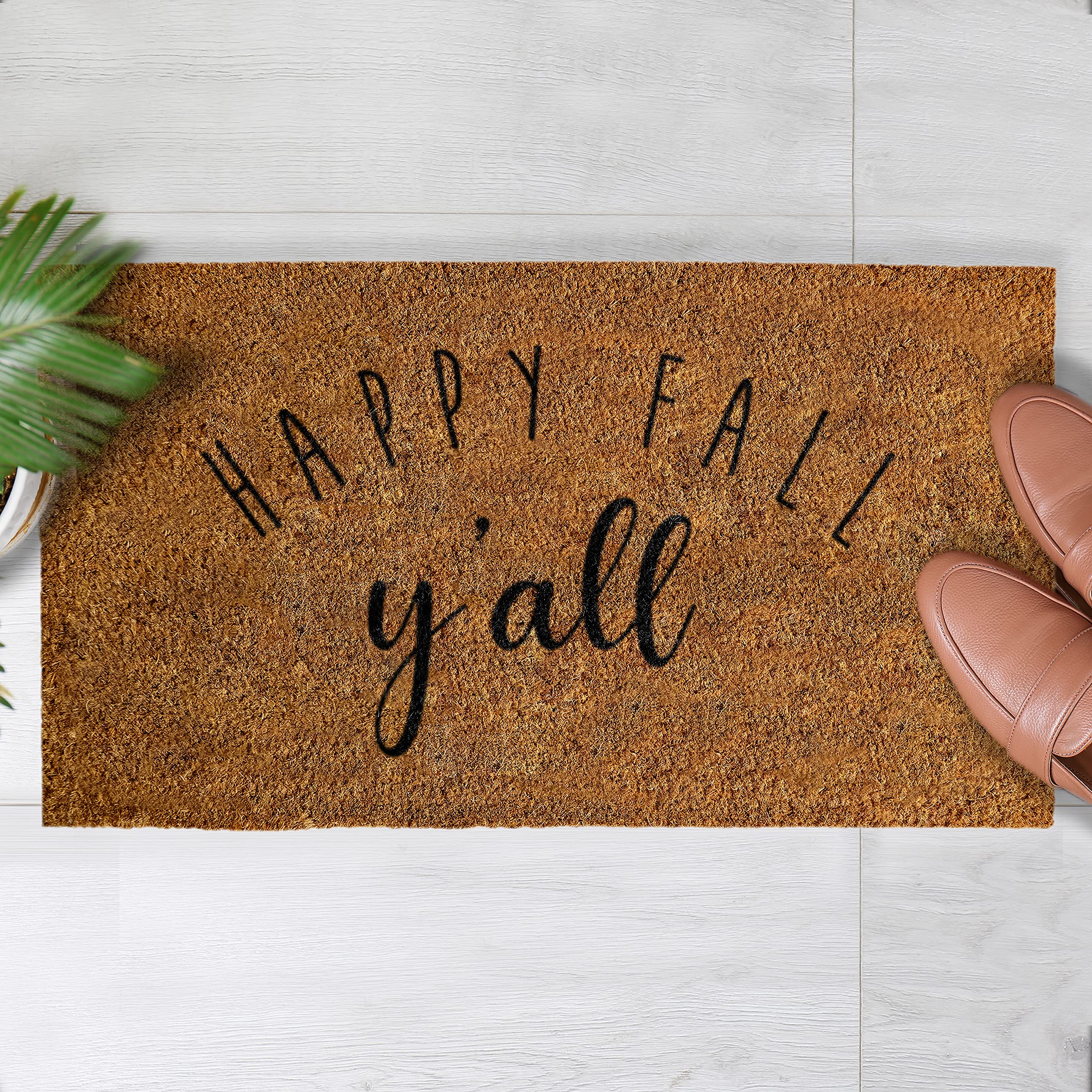 Happy Fall Yall Doormat 30x17 Inch