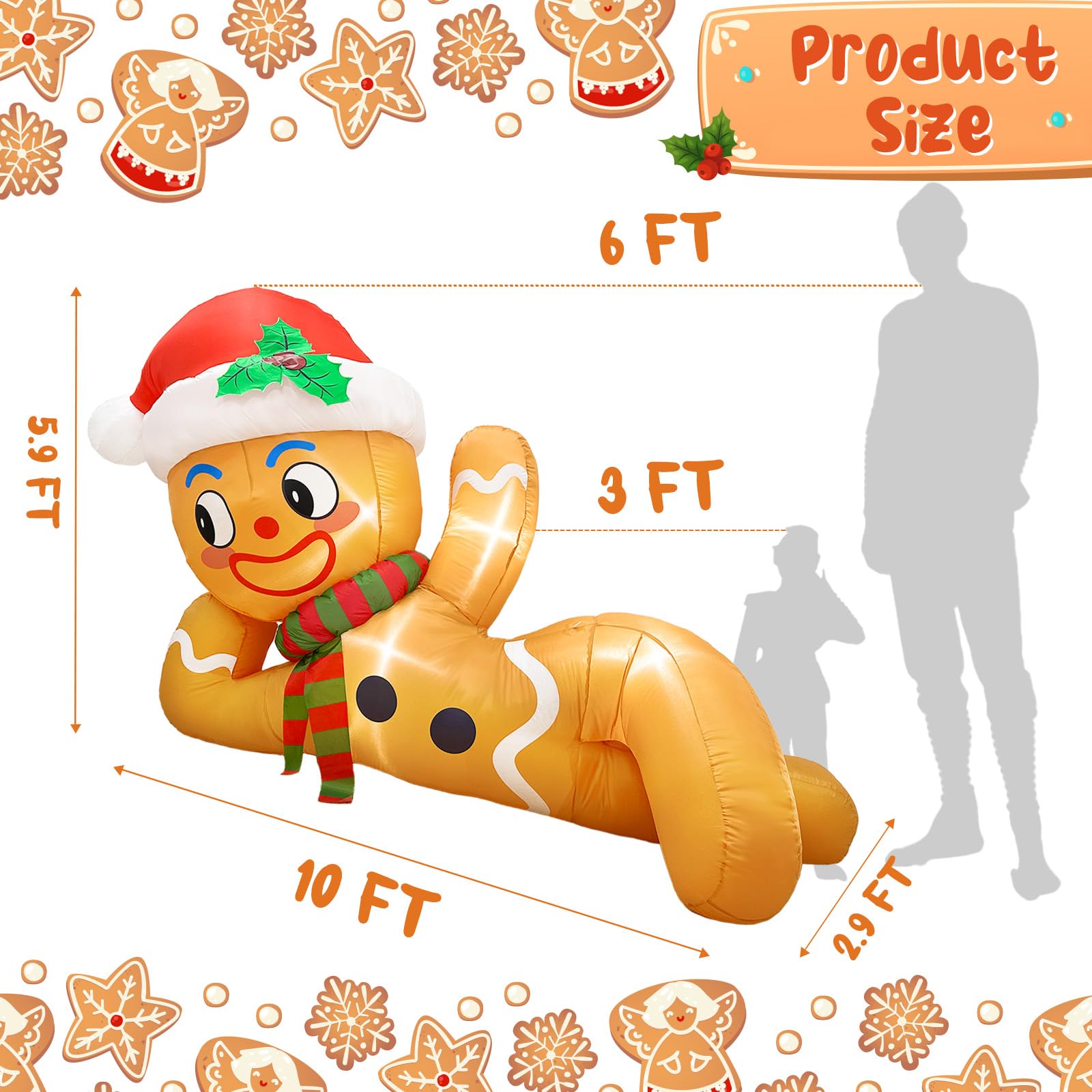 Gingerbread Inflatable Product Size